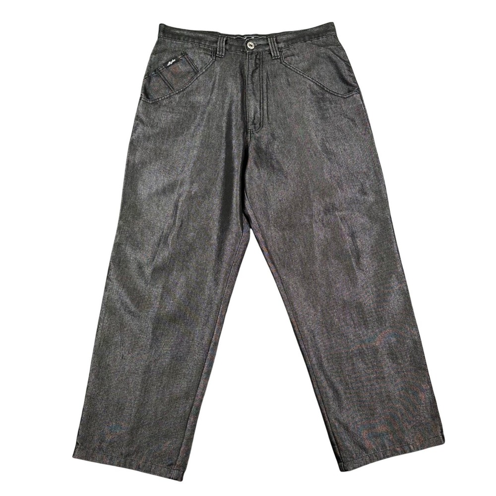 Vintage‎ 90s Kani Jeans Karl Kani Mens 34x30 Black Baggy Wide Leg Hip Hop Denim